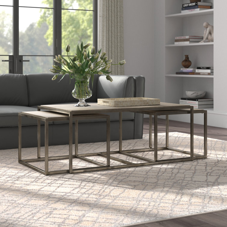 Greyleigh™ Kressley Stone Top Nesting Coffee Table & Reviews | Wayfair
